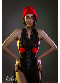 Зажимы на соски Angelic с красными меховыми шариками - Lola Games - купить с доставкой в Рязани