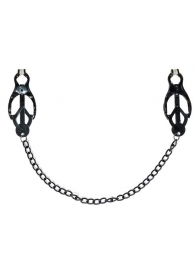 Зажимы на соски Darkside с цепочкой - Lola Games - купить с доставкой в Рязани