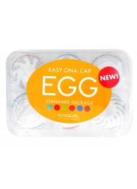 Набор из 6 мастурбаторов Tenga EGG Easy Beat с различным рельефом - Tenga - в Рязани купить с доставкой