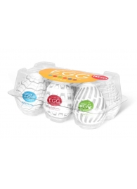 Набор из 6 мастурбаторов Tenga EGG Easy Beat с различным рельефом - Tenga - в Рязани купить с доставкой