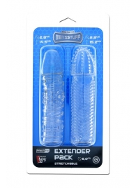 Комплект из 2 прозрачных насадок на пенис PENIS EXTENDER PACK - Dream Toys - в Рязани купить с доставкой