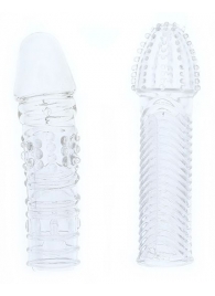 Комплект из 2 прозрачных насадок на пенис PENIS EXTENDER PACK - Dream Toys - в Рязани купить с доставкой
