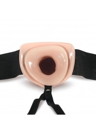 Телесный полый страпон Dr. Skin 6 Inch Hollow Strap On - 15,2 см. - Blush Novelties - купить с доставкой в Рязани