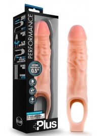 Телесный реалистичный фаллоудлинитель 9 Inch Silicone Cock Sheath Penis Extender - 22,86 см. - Blush Novelties - в Рязани купить с доставкой