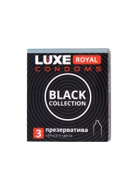 Черные презервативы LUXE Royal Black Collection - 3 шт. - Luxe - купить с доставкой в Рязани