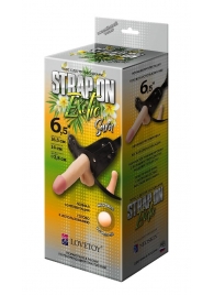 Пояс-трусики с 2 насадками Exotic-Sara - 16,5 см. - LOVETOY (А-Полимер) - купить с доставкой в Рязани