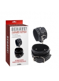 Черные наручники Surrender Wrist Restraints - Chisa - купить с доставкой в Рязани