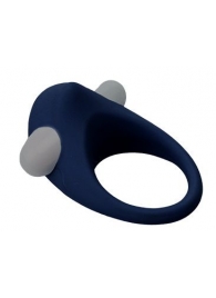 Гладкое синее эрекционное виброкольцо STIMU RING - Dream Toys - в Рязани купить с доставкой