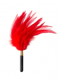 Красный перьевой тиклер Plume - 23 см. - Lola Lingerie - купить с доставкой в Рязани