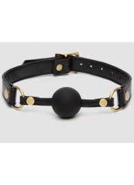 Черный кляп-шар Bound to You Faux Leather Ball Gag - Fifty Shades of Grey - купить с доставкой в Рязани
