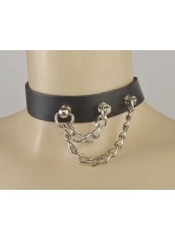Черный чокер с двумя цепочками - Sitabella - купить с доставкой в Рязани