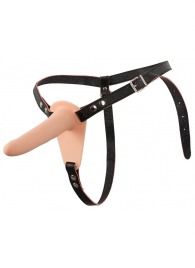 Телесный поясной страпон с вибрацией Vibrating Strap-On - 15,7 см. - Orion - купить с доставкой в Рязани