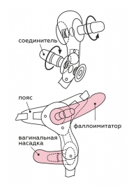 Черный пояс для женщин BEST SELECT с 3 насадками - LOVETOY (А-Полимер) - купить с доставкой в Рязани