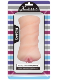 Телесный мастурбатор-вагина X-Basic Pocket Pussy без вибрации - Lovetoy - в Рязани купить с доставкой