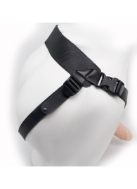 Пустотелый фаллопротез-реалистик на ремешках - 19 см. - LOVETOY (А-Полимер) - купить с доставкой в Рязани