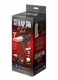 Реалистичный страпон Woman Midi с вагинальной пробкой - 19 см. - LOVETOY (А-Полимер) - купить с доставкой в Рязани
