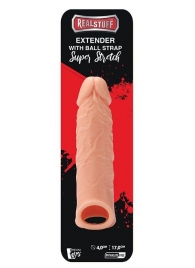 Телесная насадка EXTENDER WITH BALL STRAP 6.5 - 17 см. - Dream Toys - в Рязани купить с доставкой