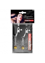 Оригинальные зажимы на соски с желтыми шариками - Notabu - купить с доставкой в Рязани