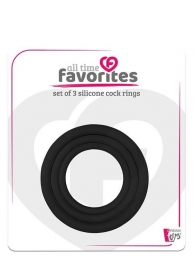 Набор из 3 эрекционных колец SILICONE COCKRINGS - Dream Toys - в Рязани купить с доставкой