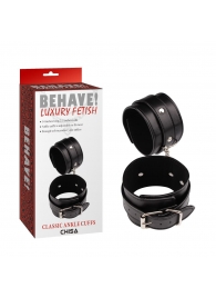 Черные оковы Classic Ankle Cuffs - Chisa - купить с доставкой в Рязани