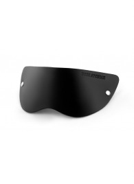 Черная плотная кожаная маска на глаза - БДСМ Арсенал - купить с доставкой в Рязани