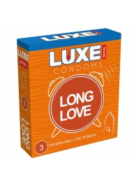 Презервативы с продлевающим эффектом LUXE Royal Long Love - 3 шт. - Luxe - купить с доставкой в Рязани