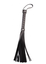 Черная многохвостая плеть Pleasure Whip - 46 см. - Chisa - купить с доставкой в Рязани