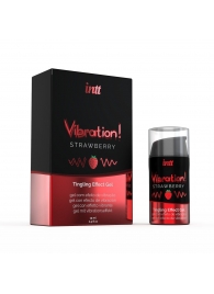 Жидкий интимный гель с эффектом вибрации Vibration! Strawberry - 15 мл. - INTT - купить с доставкой в Рязани