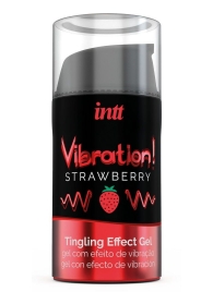 Жидкий интимный гель с эффектом вибрации Vibration! Strawberry - 15 мл. - INTT - купить с доставкой в Рязани