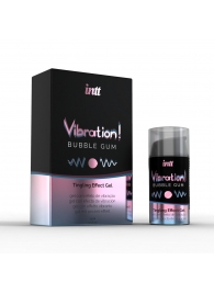 Жидкий интимный гель с эффектом вибрации Vibration! Bubble Gum - 15 мл. - INTT - купить с доставкой в Рязани
