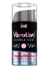 Жидкий интимный гель с эффектом вибрации Vibration! Bubble Gum - 15 мл. - INTT - купить с доставкой в Рязани