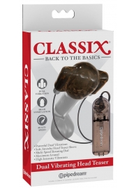 Дымчатый вибростимулятор головки пениса Dual Vibrating Head Teaser - Pipedream - в Рязани купить с доставкой