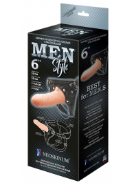 Телесный пустотелый харнесс MEN Style - 17,5 см. - LOVETOY (А-Полимер) - купить с доставкой в Рязани