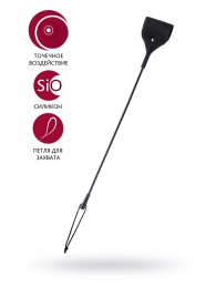 Черный гладкий стек с тонкой ручкой - 48 см. - ToyFa - купить с доставкой в Рязани