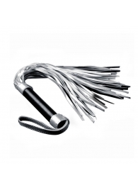 Серебристая плетка Struggle My Flogger с черной ручкой - 45 см. - Lovetoy - купить с доставкой в Рязани