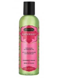 Массажное масло Naturals Strawberry Dreams с ароматом клубники - 59 мл. - Kama Sutra - купить с доставкой в Рязани
