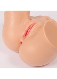 Телесный мастурбатор-полуторс ONAHOLE 01 с двумя любовными отверстиями - KOKOS - в Рязани купить с доставкой