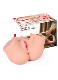 Телесный мастурбатор-полуторс ONAHOLE 01 с двумя любовными отверстиями - KOKOS - в Рязани купить с доставкой