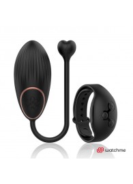 Черное виброяйцо с пультом-часами Anne s Desire Vibro Egg Wireless Watchme - DreamLove