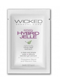 Гель-лубрикант на водно-силиконовой основе Simply Hybrid Jelle - 3 мл. - Wicked - купить с доставкой в Рязани