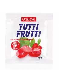 Гель-смазка Tutti-frutti со вкусом барбариса - 4 гр. - Биоритм - купить с доставкой в Рязани
