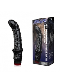Черный вибромассажер простаты 6  Premium Prostate Massager - BlueLine - в Рязани купить с доставкой