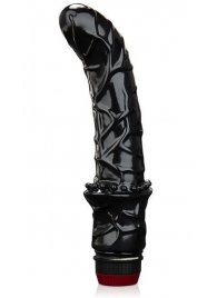 Черный вибромассажер простаты 6  Premium Prostate Massager - BlueLine - в Рязани купить с доставкой