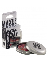 Экстремально тонкие презервативы в железном кейсе MAXUS Extreme Thin - 3 шт. - Maxus - купить с доставкой в Рязани