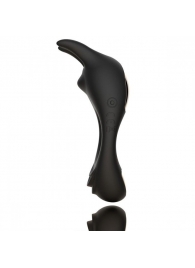 Черное эрекционное кольцо с двумя моторами Zeus Dual Vibe Cock Ring - FeelzToys - в Рязани купить с доставкой