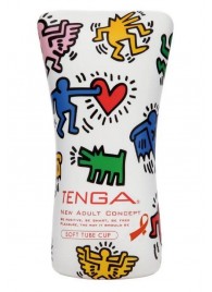 Мастурбатор-туба Keith Haring Soft Tube CUP - Tenga - в Рязани купить с доставкой