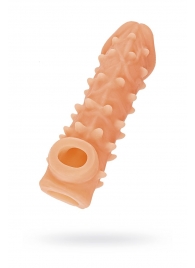 Телесная закрытая насадка с пупырышками Cock Sleeve Size M - 15,6 см. - KOKOS - в Рязани купить с доставкой