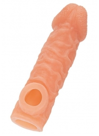 Телесная закрытая насадка с шершавой головкой Cock Sleeve Size M - 15,6 см. - KOKOS - в Рязани купить с доставкой