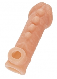 Телесная закрытая насадка с шишечками Cock Sleeve Size L - 17,6 см. - KOKOS - в Рязани купить с доставкой