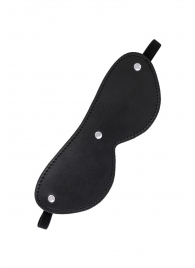 Черная кожаная маска Anonymo с мягким подкладом - ToyFa - купить с доставкой в Рязани